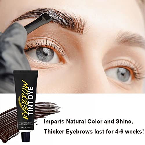 SHEEYOON Eyebrow Dye Kit, Professional Update Formula Brow Eyelash Tint Cream - Image 3