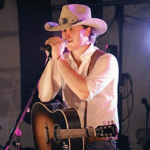 Image of Straw Cowboy Hats Cowgirl Hat Western Cowboy Hat Rancher Hat for Men Women, Exquisite Decoration Band