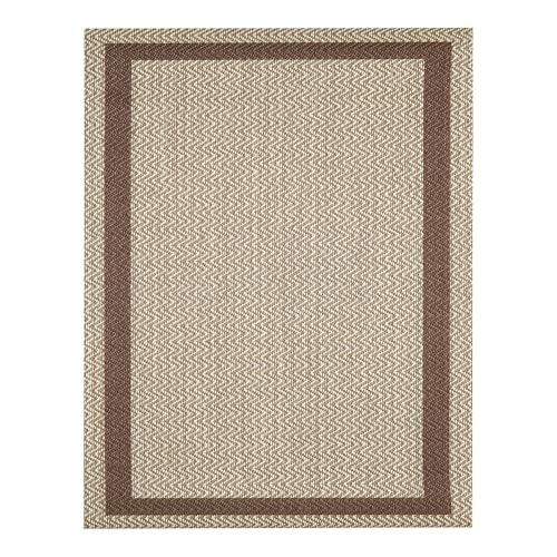 DECASATEXTIL - Alfombra Vinilica - Alfombra Salon Cocina - Antideslizante Resistente, Impermeable, Lavable - Compatible con Robot Aspirador - Variedad de Tamaños y Diseños(140cm x 200cm Trenza-TOFEE)