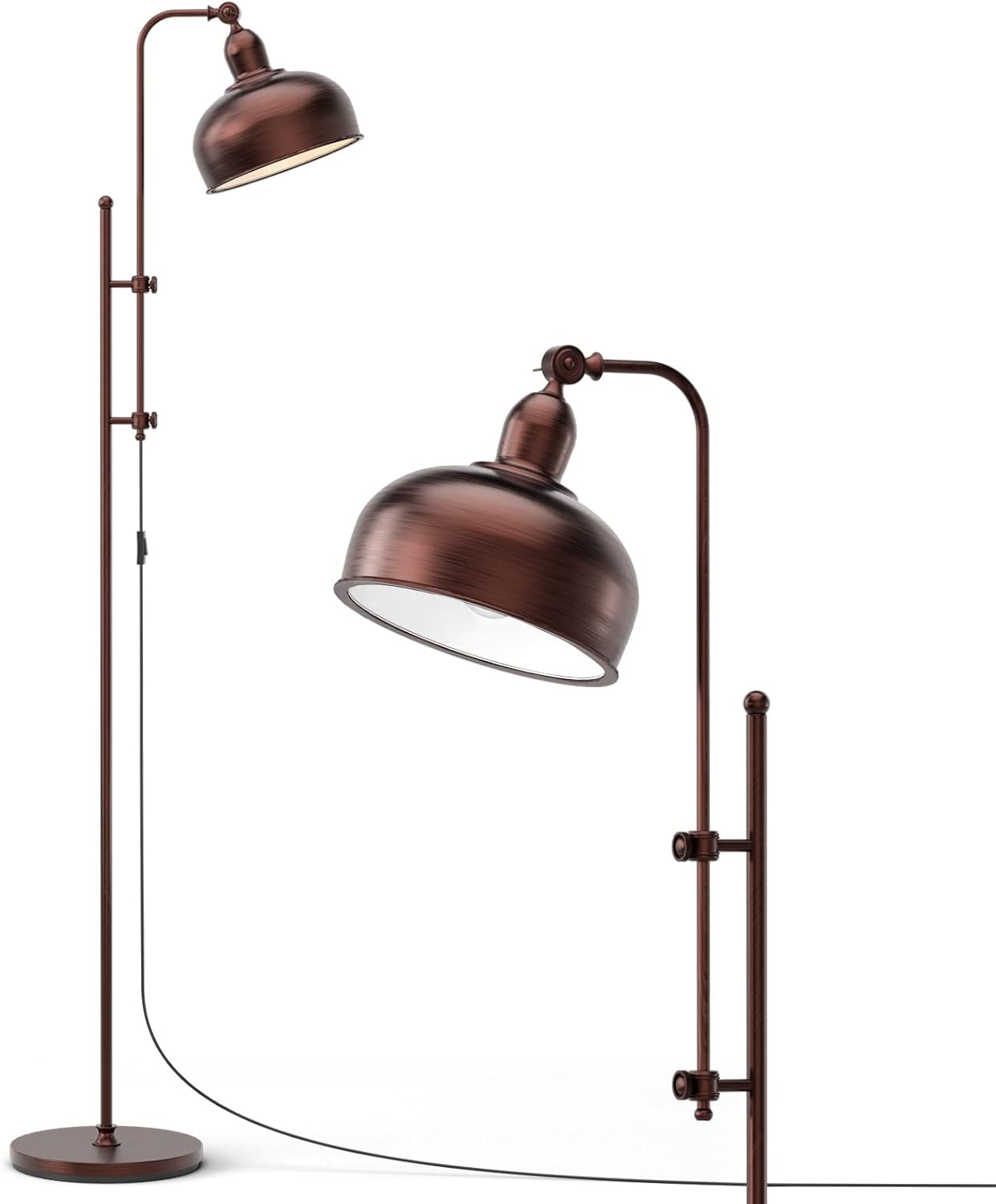 Costway Industrial Floor Lamp, FreeStanding Lamp w/Adjustable Height