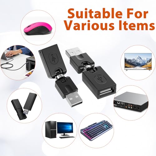 Adaptador USB 2.0 Rotativo 90 Grados Pack 2 Pcs miniatura 4