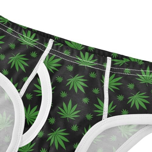 Boys' Exclusive Briefs Toddler Underwear 95% Combed Cotton Boxerbriefs 2T Green Leaf Pattern 314