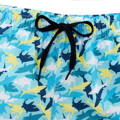 Image of Cozople Boys Swim Trunks Compression Liner Swim Shorts Quick Dry Bathing Suit with Boxer Brief Swimwear 2-20T