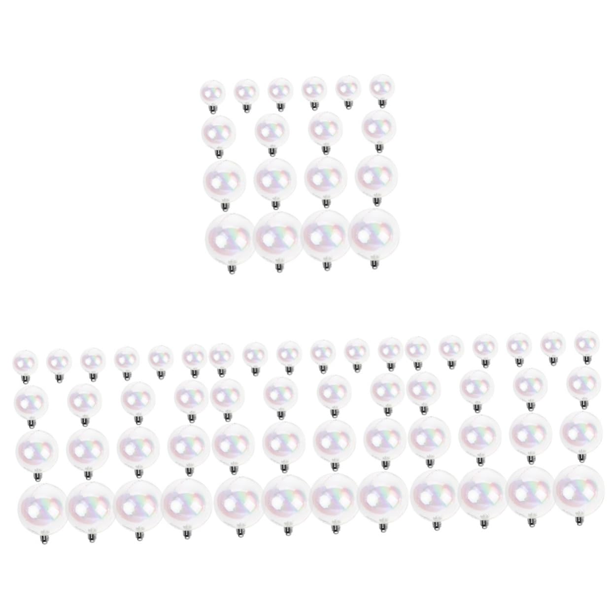 Cabilock 72piezas Bolas Navideñas Transparentes Rellenables Adornos Colgantes para Decoración De Árbol De Navidad Bodas y Fiestas Decoraciones Iridiscentes