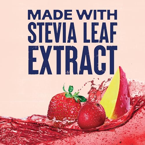 Image of Ocean Spray ZERO Sugar Strawberry Mango Juice Drink, Strawberry Mango Juice Drink Sweetened with Stevia, 10 Fl Oz Bottle, 6 Count (Pack of 2)