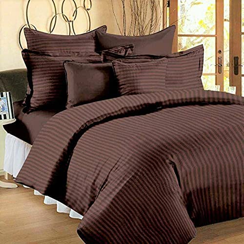Image of Sofrito Micorfiber - Cotton Feel Duvet /Comforter Cover (Double - 91 inchx101 inch - Inches) with Solid Zipper Clousre - Brown | Solid Zipper Closure & Four Corner Ties |