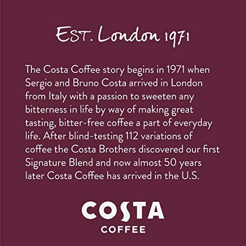 Costa Coffee Single Serve Pods Compatible with Keurig K-Cup Brewers, Medium Roast, 20 count