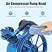 175PSI 5.5HP 2-Cylinder Air Compressor Pump Head, Universal Low-Energy Air Compressor Head Motor 8~11CFM V Type Double-Cylinder Air Compressor Pump Head Double Stage Faster Inflation And Low Noise
