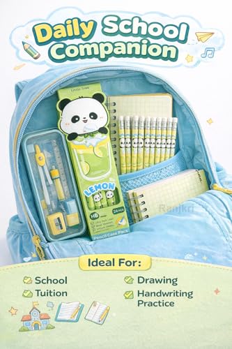 Image of Cute Panda HB Pencil Set for Kids with Storage Case, 24 Pcs Writing Pencils, Break Resistant Dark Lead, Smooth Writing School Stationery, Birthday Return Gift, Back to School Supplies
