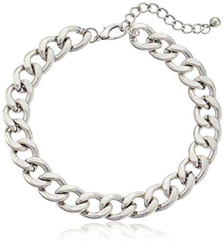 Amazon Collection Large Chain Link Collar Necklace, 17
