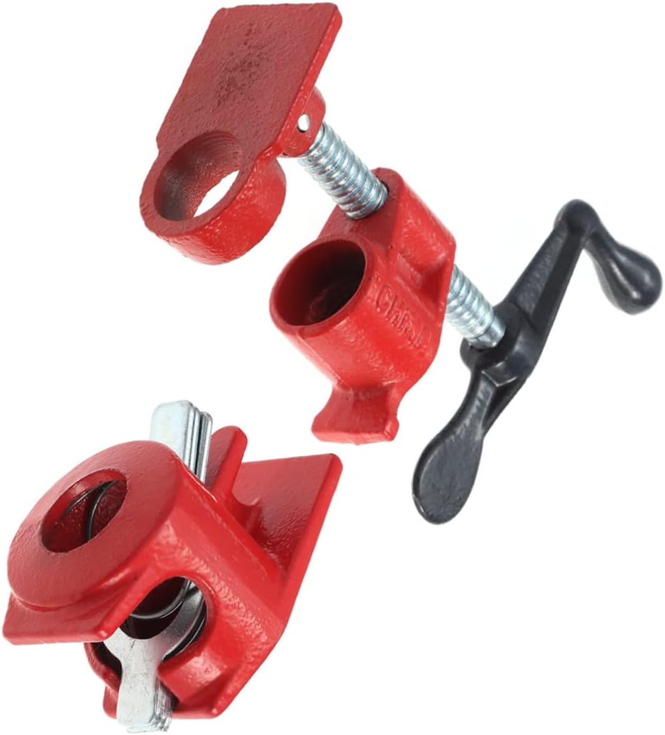 Housoutil Wood Clamp Set Heavy Duty Cast Iron Clamp Ideal for Woodworking Metal Plastic Projects