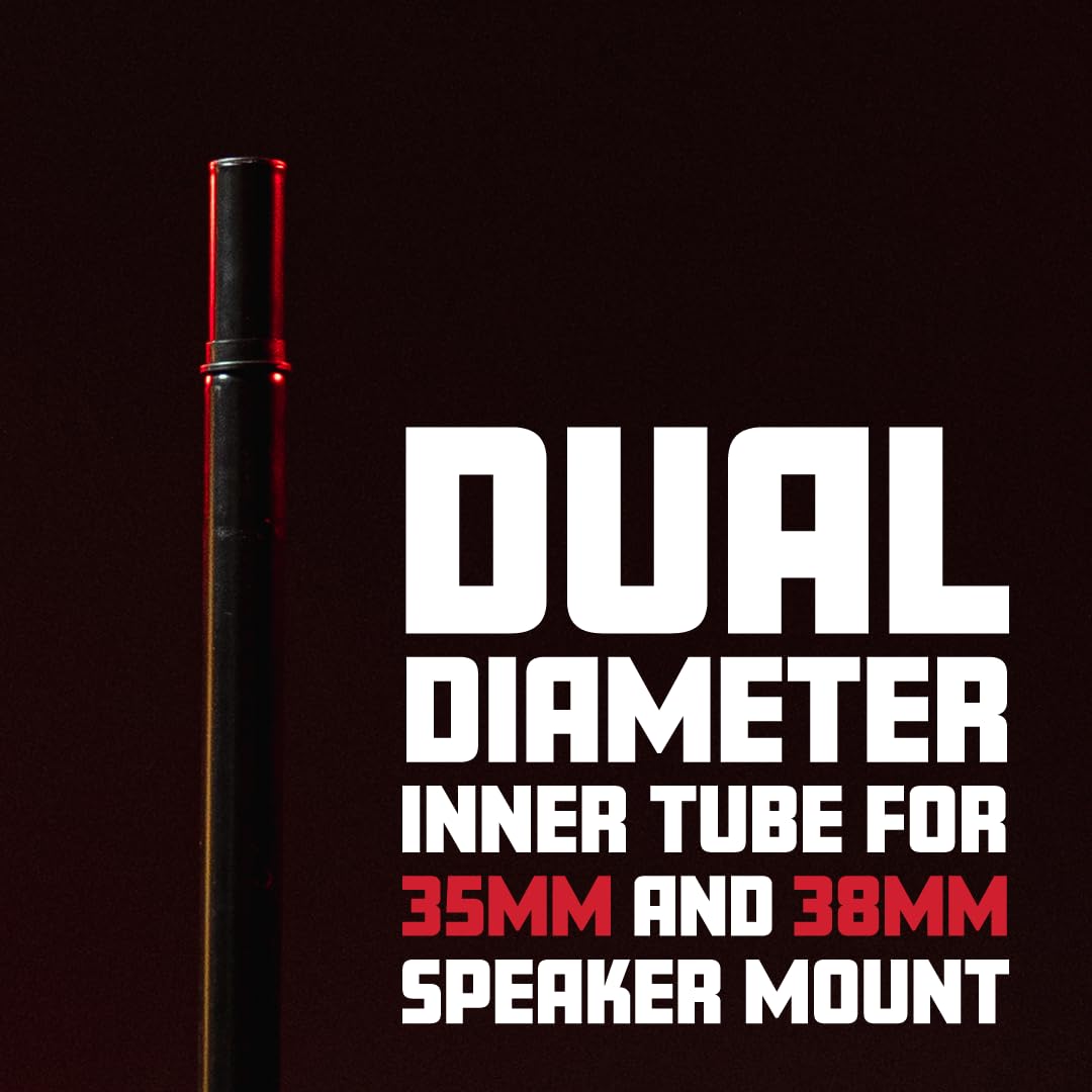 Gator Frameworks Rok-It Series Set of Lightweight Aluminum Tripod Speaker Stand with Heavy-Duty Carry Bag, Dual-diameter 35mm to 38mm Pole, and Supports up to 120 lbs (RI-SPKRSTDSET-250-AL)