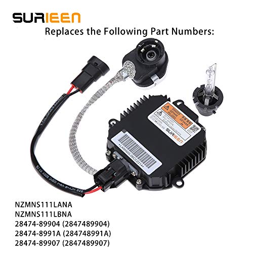 NZMNS111LANA Xenon HID Headlight Ballast Control Unit Module with Ignitor and Power Wiring Harness Replace for 28474-8991A,28474-89904,Fit for Nissan Murano,Maxima,Altima,350Z,Infiniti QX56,G35,FX35 - Thumbnail 2