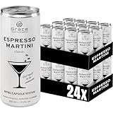 Grace Espresso Martini Dose (24 x 200 ml inkl. Pfand) – der legendäre Cocktail perfekt gemixt dank innovativem Kapselsystem – Kaffeelikör Espresso Martini