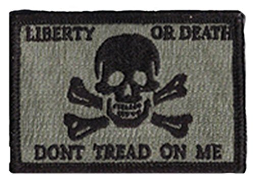 Liberty Or Death Skull & Bones Tactical Patch - ACU/Foliage