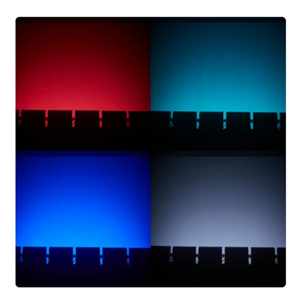 60W Mni LED Estroboscópico RGB 3 en 1 8 Particiones + 8000K 4 Particiones Super Brillante DJ Wash Bar Etapa Estroboscópica Enchufe de la UE