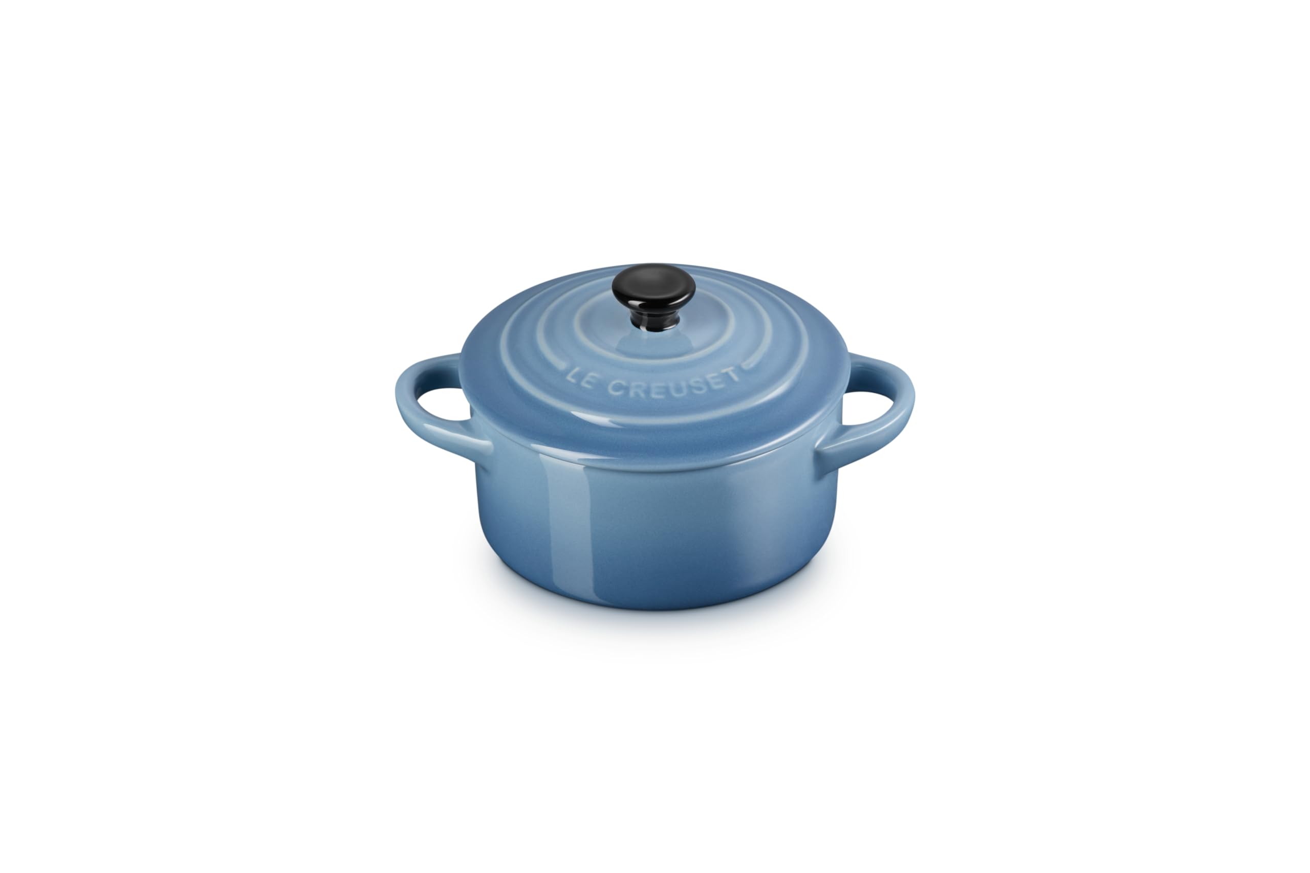 Le Creuset Mini cocotte rotonda in gres vetrificato, 250 ml, ⌀ 10 cm, Chambray, 71901104340100
