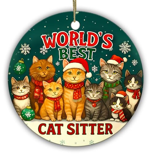 Sportyzen Cat Sitter Christmas Ornament
