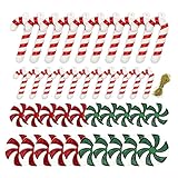 Tamaño: 2,5 cm / 0,98 Pulgadas de diámetro para caramelos de Navidad pequeños, 3,5 CM / 1,38 pulgadas para caramelos grandes, 8,2 * 3,7 cm / 3,23 * 1,45 pulgadas para caramelos de Navidad pequeños, 12 * 3,7 cm / 4,72 * 1,45 pulgadas para caramelos de Navidad grandes. El tamaño adecuado se ajusta fácilmente a otras decoraciones navideñas.