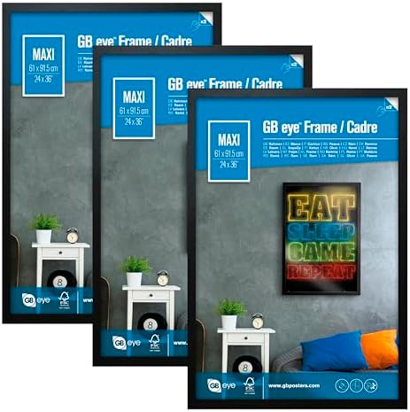 Amazon.com - ABYSTYLE GB eye 20.5x15 Frame, FSC Black Wood Poster Frame ...