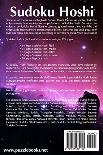 Sudoku Hoshi - Fácil ao Extremo - Volume 1 - 276 Jogos