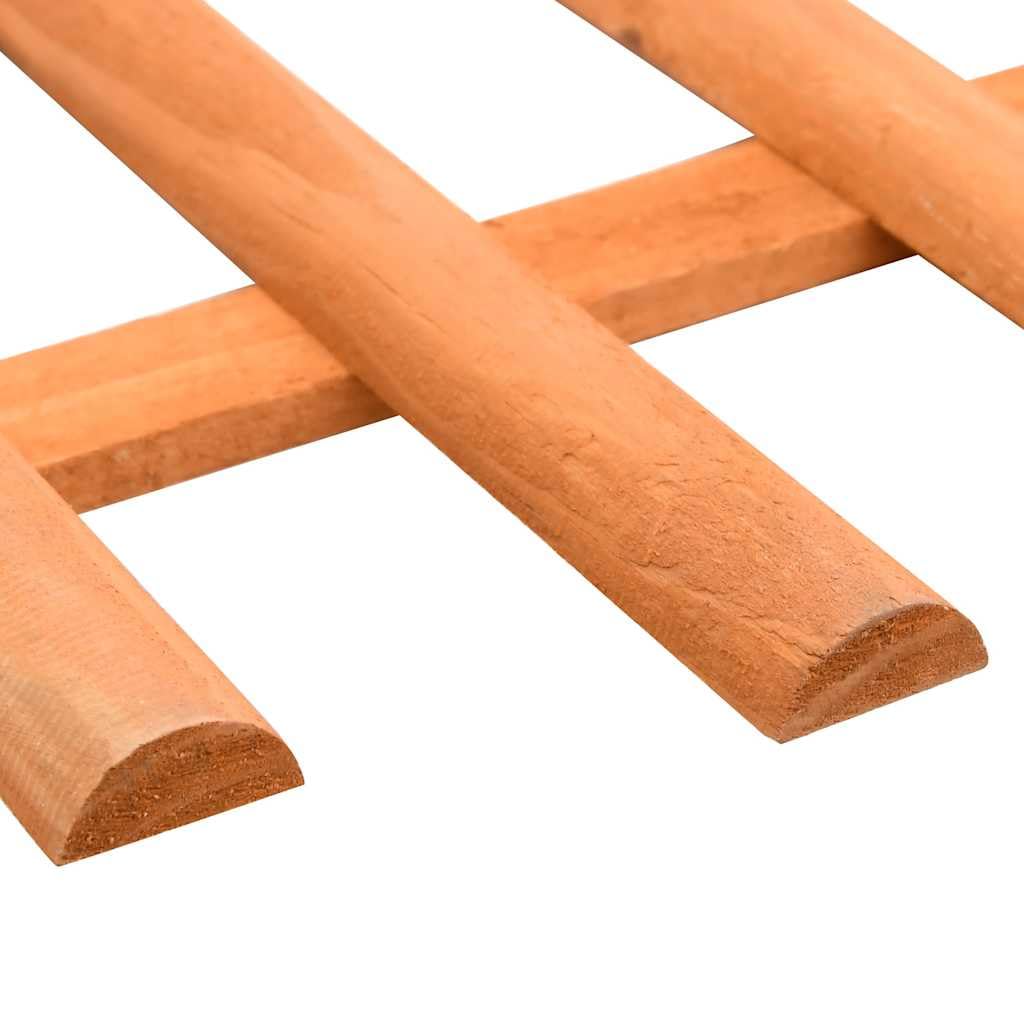 Bordi per prato in legno di abete, 10 pezzi, per aiuole e prati, bordi collegabili fino a 4,4 m di lunghezza, design rustico per esterni