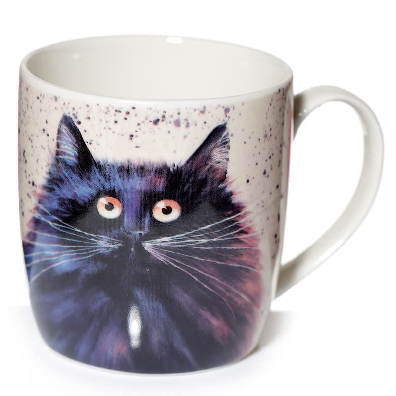 Puckator Kim Haskins Cat Porcelain Tea Coffee Mug - Funny Home Accessories - Cute Gifts for Girlfriend - Large Mugs for Men Women Hot Drinks - Cute Cups Presents - Secret Santa Gift - Cup Set