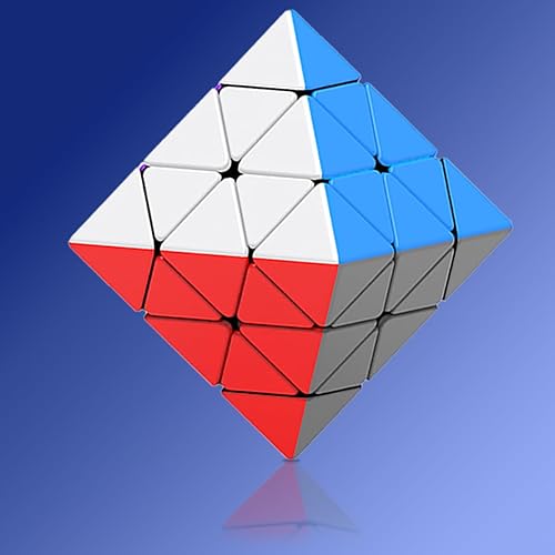 Miniatura 2 de AMAZA Pirámide Speed Cube QiYi Toys 3X3 Speed Cube Stickless Triángulo Magic Cube Puzzle Juguete Colorido