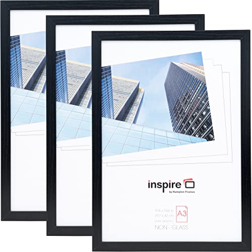 Hampton Frames OXFORD Poster Frame Set, Black, A3 (30x42cm)