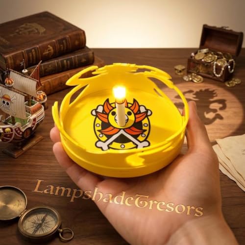 Image of Mini Monkey D. Luffy Shadow Lamp | One Piece LED Anime Night Light | USB Powered Decorative Desk & Bedside Lamp | Shadow Illusion Light for Bedroom, Gaming Room & Anime Room Decor