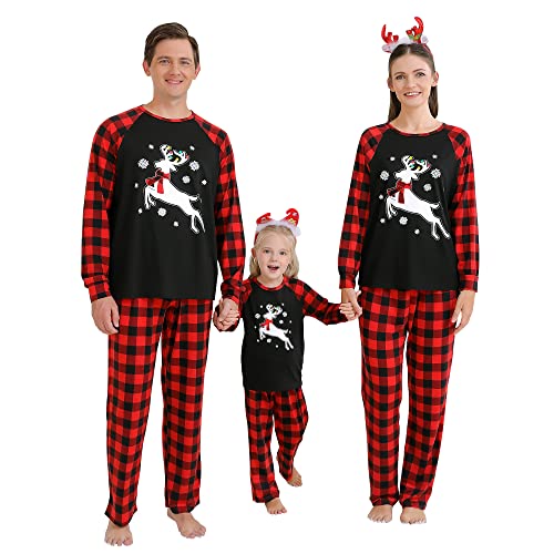 Holiday Family Matching Pajamas Christmas Pjs Set Long Sleeve Tops Xmas Pajamas Pant Cute Family Jammies