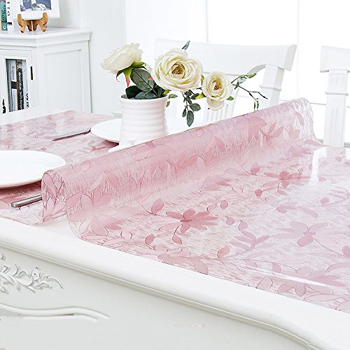 Water Resistant Pvc Tablecloth, Soft Glass Anti-Oil Transparent Plastic Mat Table Mat Coffee Table Pad Tablecloths For Rectangle Tables-L 90X120Cm(35X47Inch) #TOP30