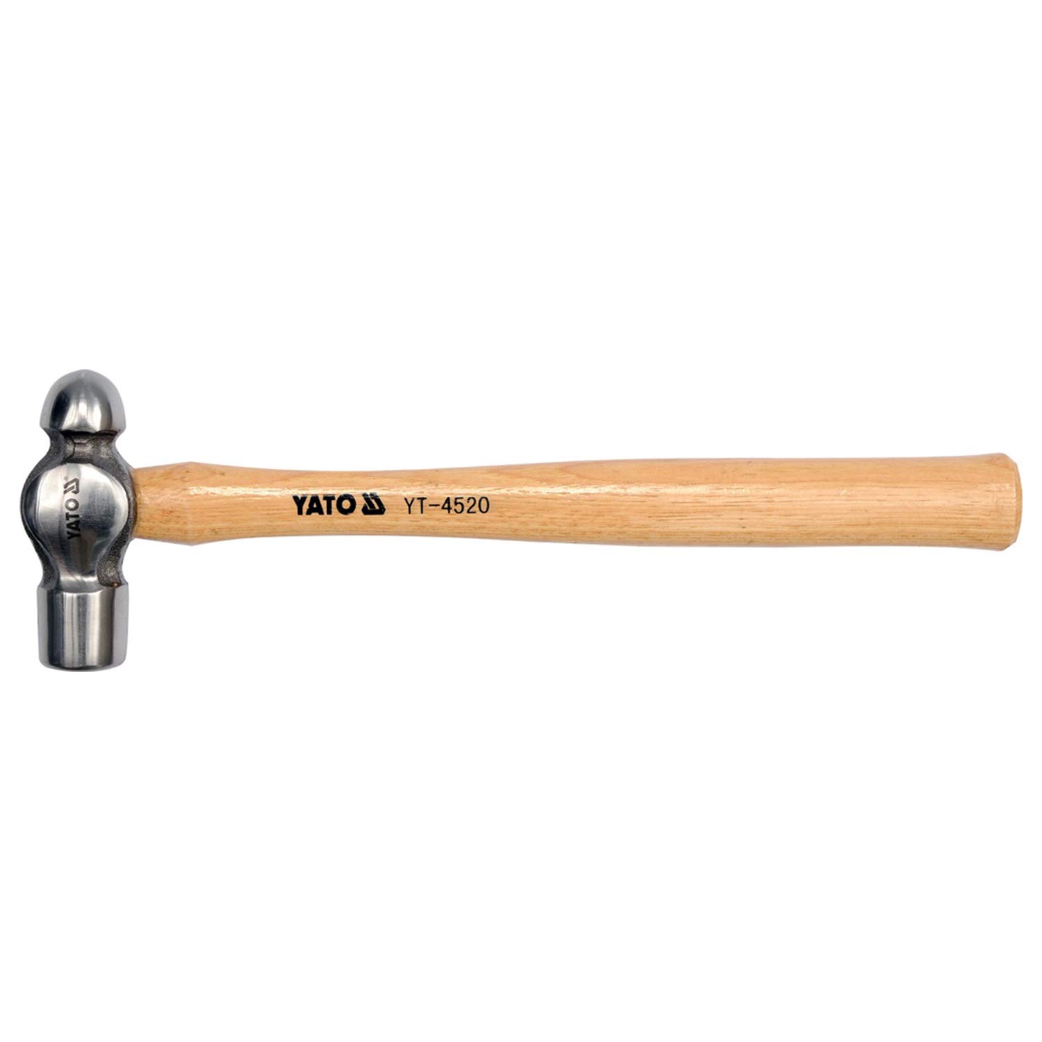 Yato YT-4519 225G Ball Pein Hammer | Professional Tools | Hickory Wood Handle | Multicolour | 225 grams