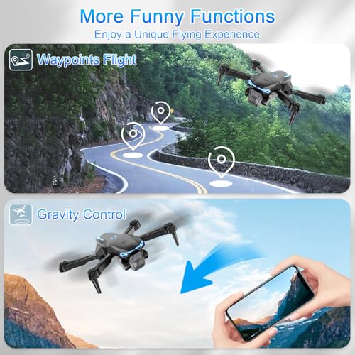 drone with camera 1080p hd fpv foldable drone for adults kids one-key take offlanding 3d flips altitude hold speed adjustment headless mode 2 batteries toys gifts for boys girls