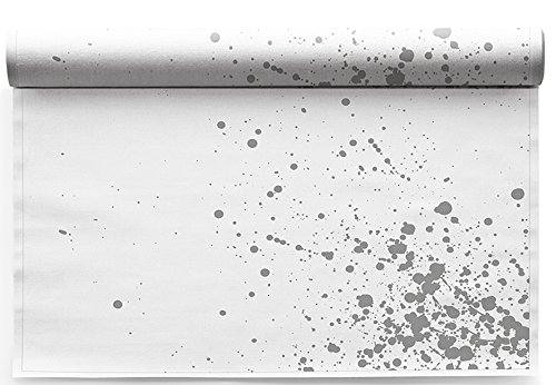 Set de table Noël en lin 48x32cm - Rouleau de 6 sets - motifs Silver Splash