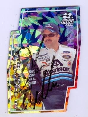 Autograph Warehouse 41330 Jason Keller Autographed Trading Card - Auto Racing 2002 Press Pass Stealth - No. 3