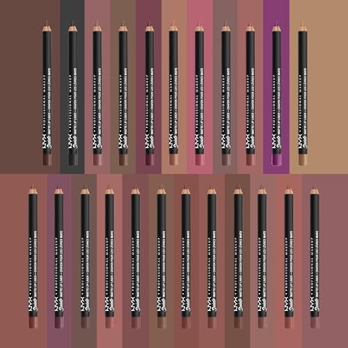 Image of NYX PROFESSIONAL MAKEUP Suede Matte Lip Liner, Velvety-Smooth, Long-Lasting Formula For A Defined Lip Makeup Look - Brunch Me (Pink)