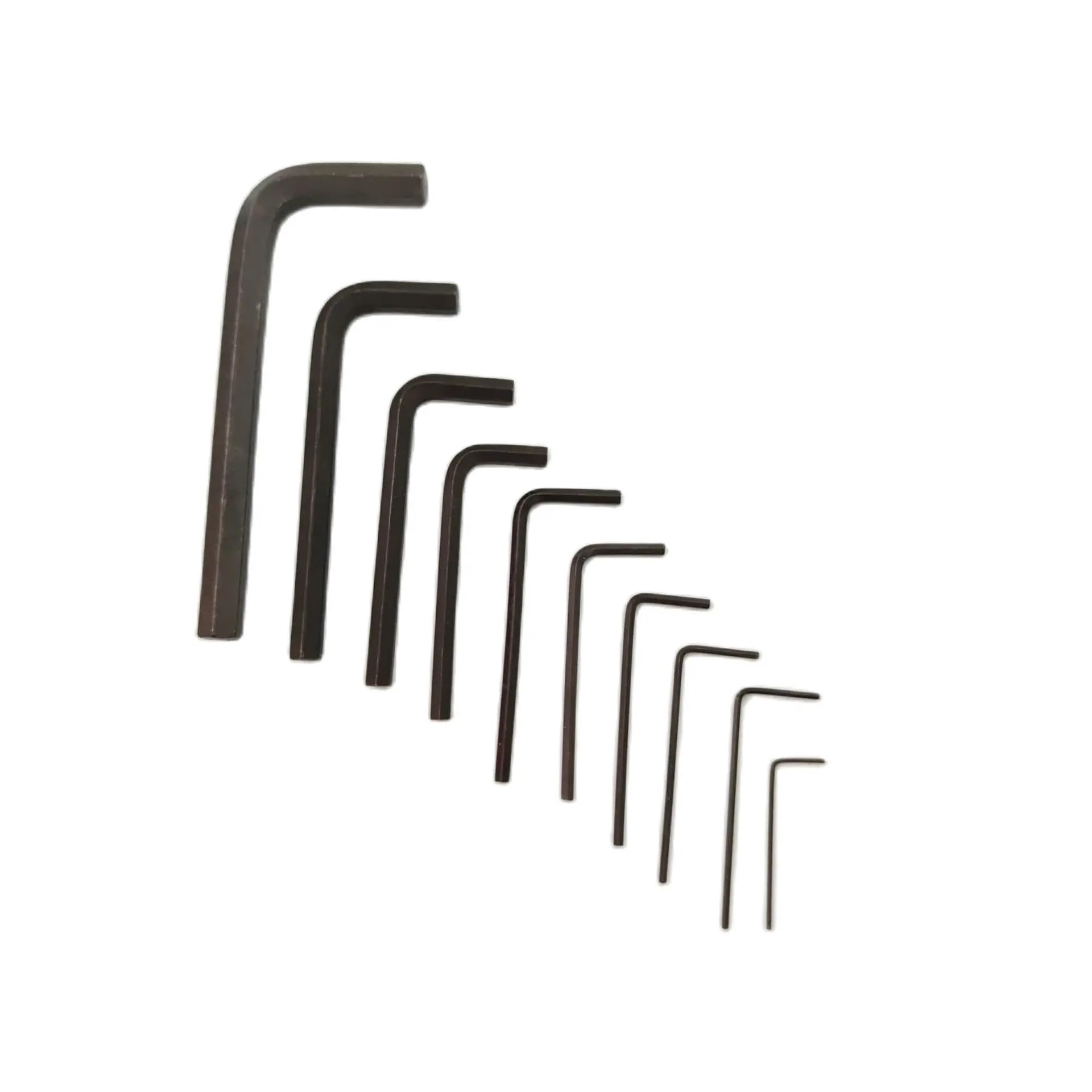 WEOODOER 1pcs Allen Wrench L Shaped Silver Black Hex Hexagon Key Wrench 0.9mm 1.27mm .5mm 2mm 2. 3mm 4mm 6mm 8mm(Black,0.9MM)