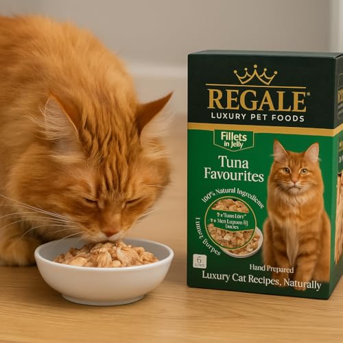 Regale Premium Tuna Fillets in Jelly Cat Food - Natural Ingredients for Optimal Cat Health - Bulk Pack of 12 (2 x 6 Packs) - Ideal for Fussy Eaters - Image 5