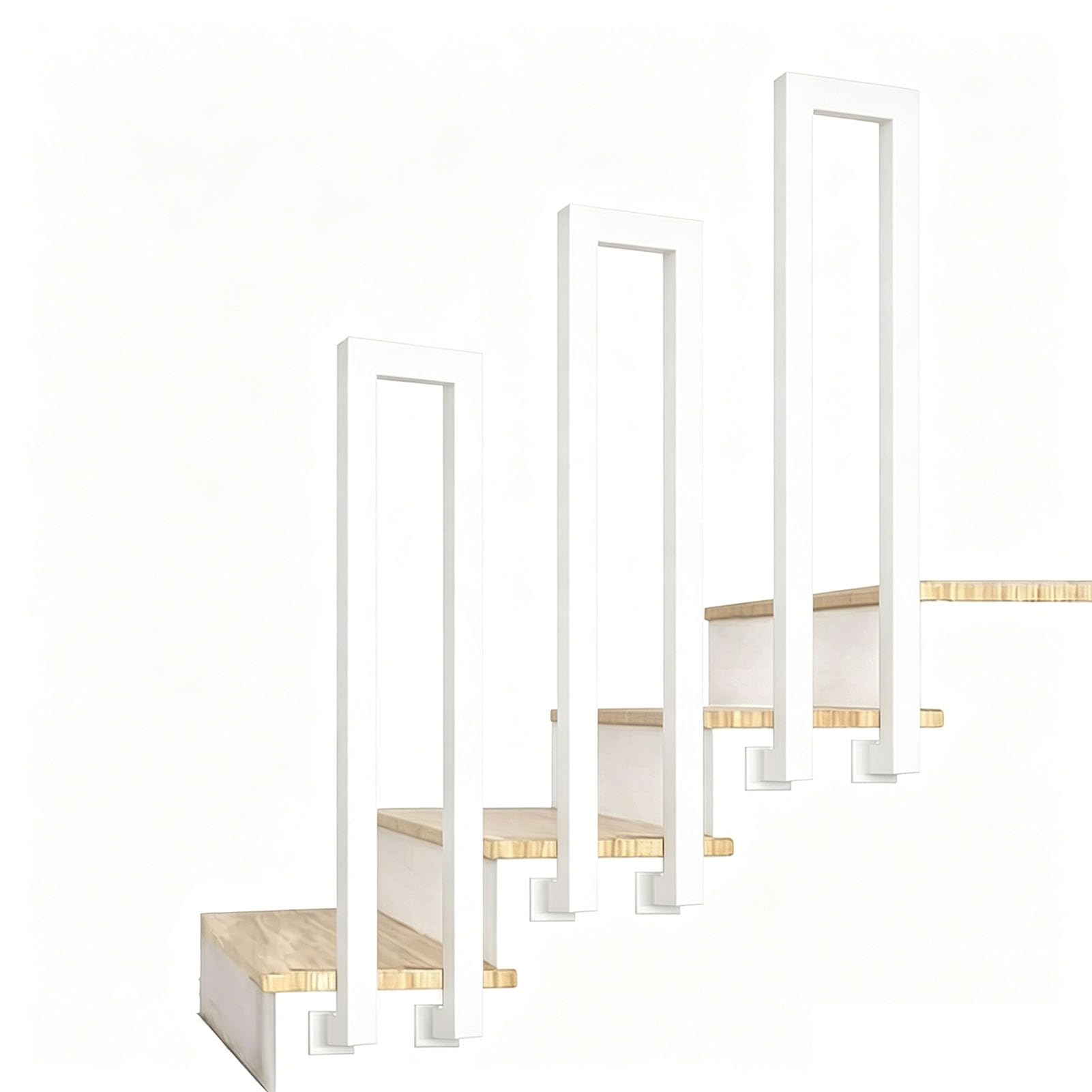 TBATM U-Shaped Stair Rail, Outdoor Handrails for Stairs