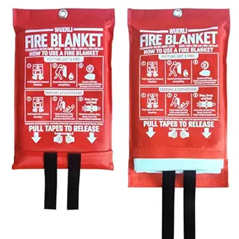 WUERLI Fire Blanket, Fiberglass Fire Blanket for Home and Kitchen, 40