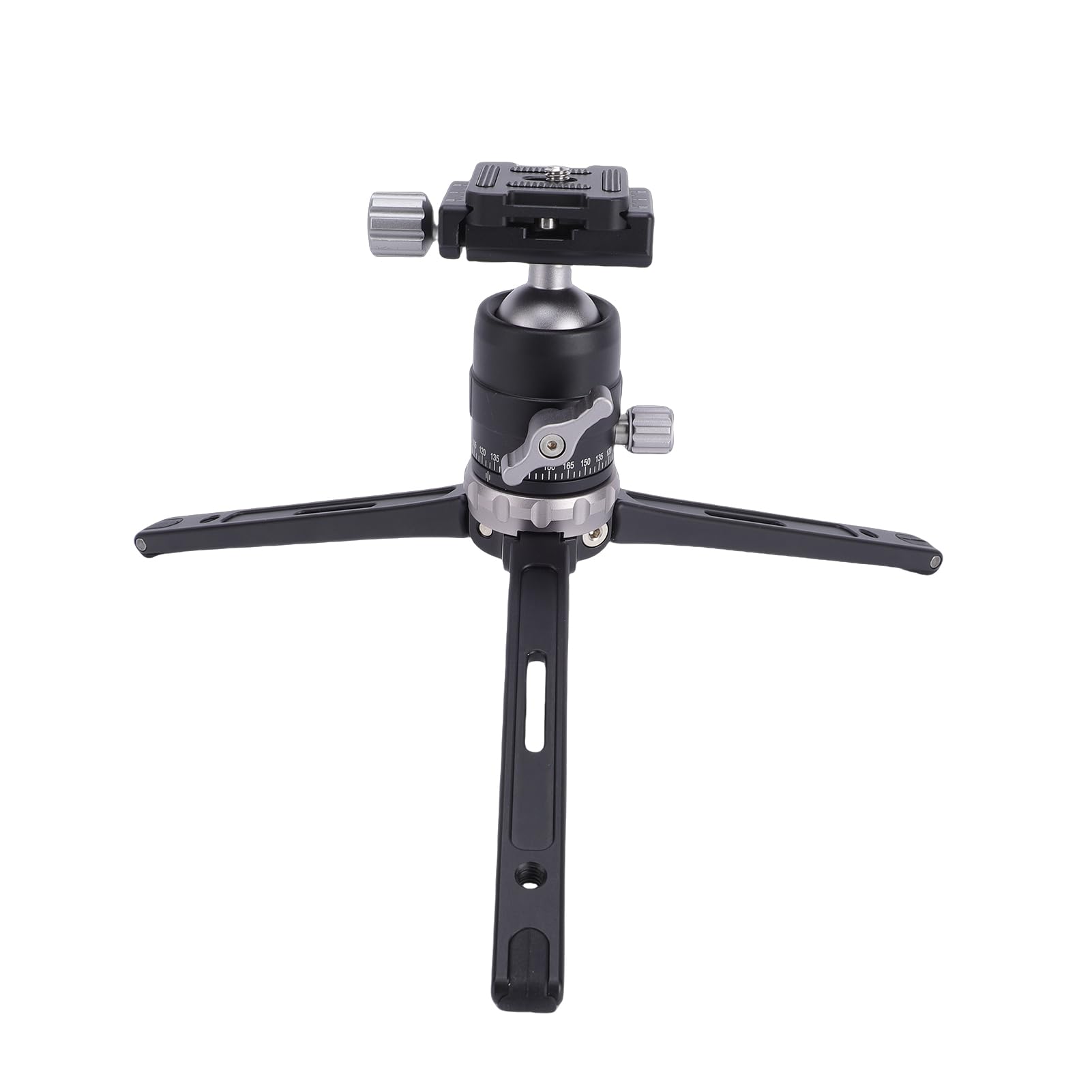 Annadue Statyw Stołowy z głowicą kulową Wytrzymały i Elastyczny do Makrofotografii - Aluminiowe Nogi CNC, Obrotowa Podstawa 360° - do Makrofotografii i zdjęć Poklatkowych (GRAY)