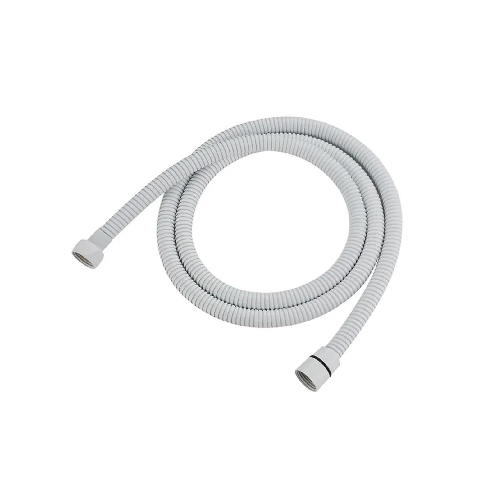 Stainless Steel Flexible Shower Hose, Shower Head Stainless Steel Silicone Hose Multicolor 1.5-2M Low Pressure Self-Cleaning(White,2.0M)