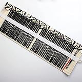 easy to carry. FTFTO Roll Pencil Case for Girls Boys 36/48 Holes Pencilcase Canvas Large Zebra Pen Bag Stationery Box Pouch (Color : A Size : 36 Holes) (A 48 Holes)