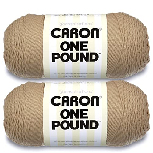 Caron One Pound Lace Yarn - 2 Pack of 454g/16oz - Acrylic - 4 Medium (Worsted) - 812 Yards - Knitting/Crochet by Caron - Used condition - US$15.40