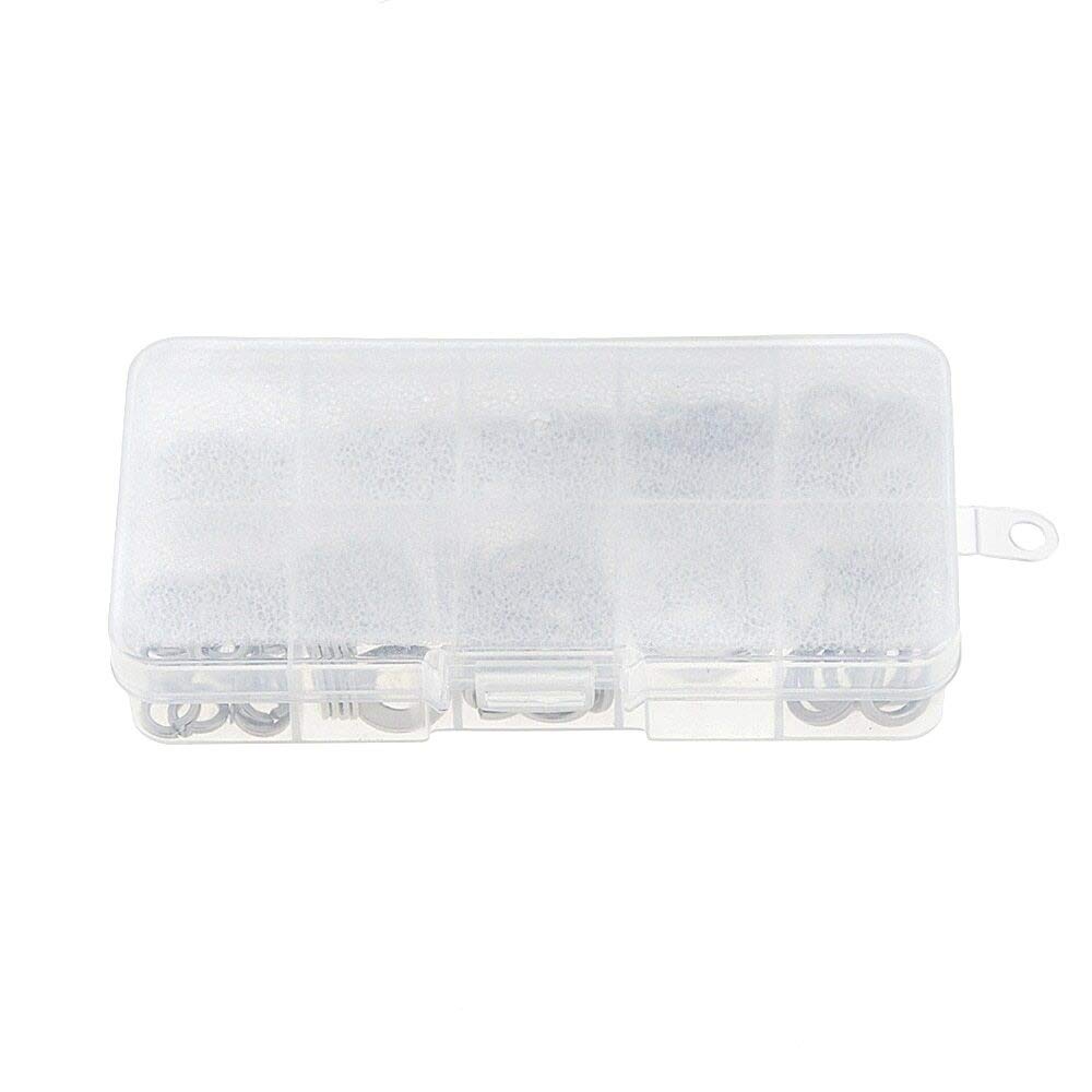 Junta de Arandelas, 260PCS/Box M2.5-M10 M3 M4 M5 M6 M8 M10 Juego Surtido de Arandelas Planas de Acero y Arandelas de Seguridad Arandela Plana Combinación de Arandelas elásticas (Color: 1 Caja)