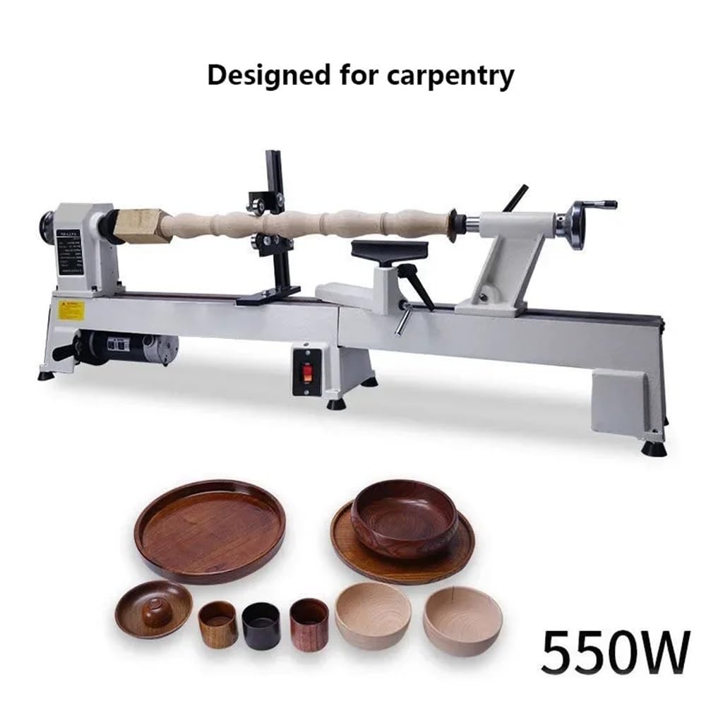 Torno for carpintería de 550W, Micro máquina herramienta pequeña, máquina de madera, torno de cuentas, cuentas simples