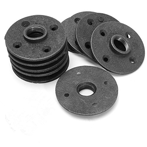 EsportsMJJ 10Pcs 3/4 Pulgadas De Hierro Maleable Piso Brida De Acero Tubería De Hierro Montaje En Pared