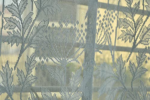 Image of Galaxy Home Decor Transparent Lily Net Curtain Sheer Curtains for Long Door 9 Feet, Pack of 3, Grey