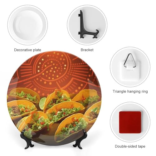 Assiette décorative en céramique avec support pour rompre la monotonie - 4
